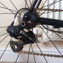 Di2 rear derailleur with BTP carbon pulleys and KCNC alloy bolts